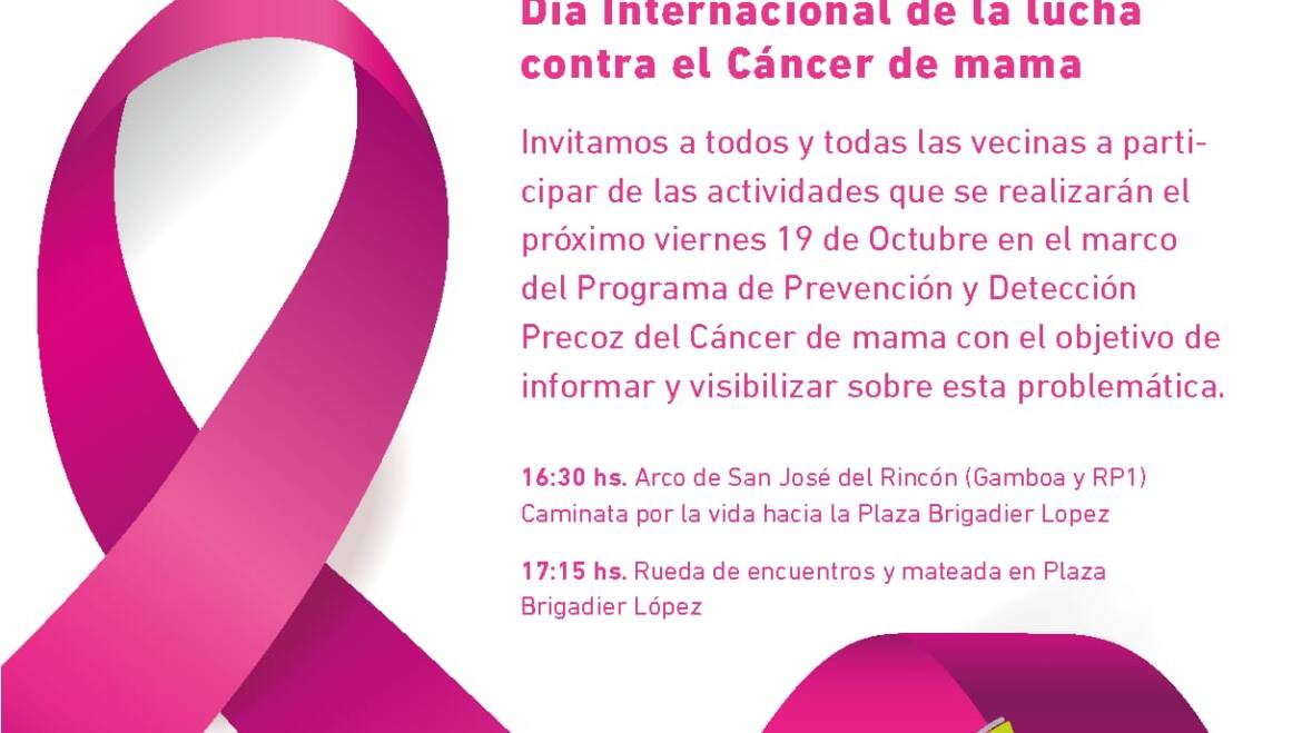 El municipio realiza actividades por la lucha contra el cáncer de mama