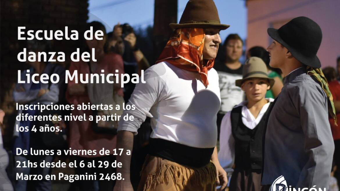Inscripciones abiertas para la Escuela de Danzas Argentinas del Liceo Municipal