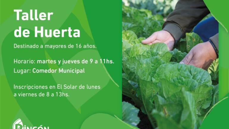 Invitan al taller de huerta
