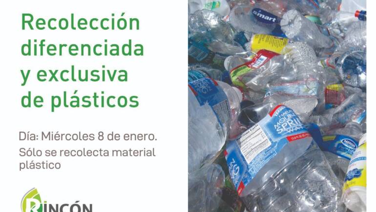 El miércoles se realiza recolección exclusiva de plásticos
