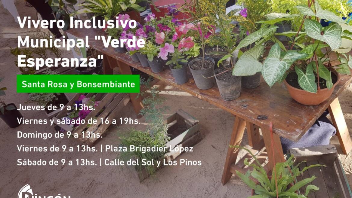 El Vivero Inclusivo Municipal “Verde Esperanza” amplía sus horarios de atención