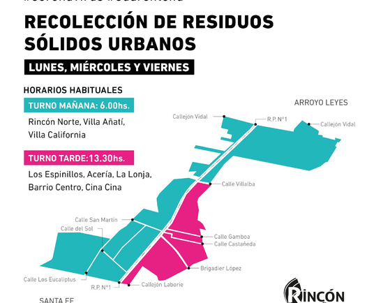 Recolección de Residuos Sólidos Urbanos: días y horarios