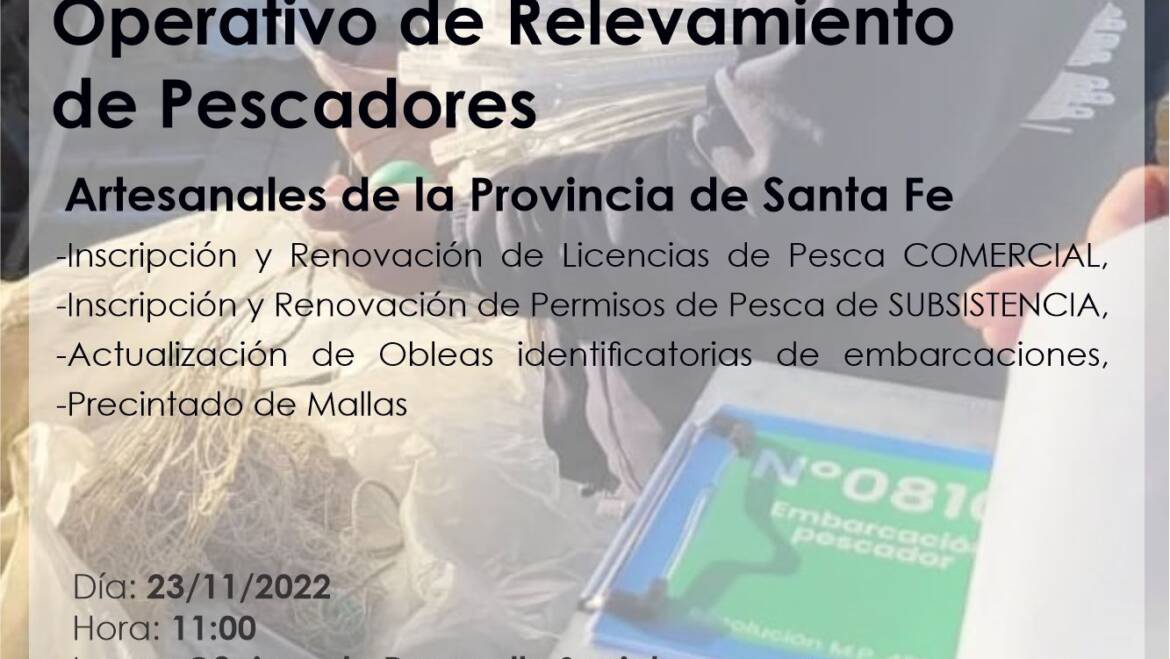 Operativo de Relevamiento de Pescadores Artesanales
