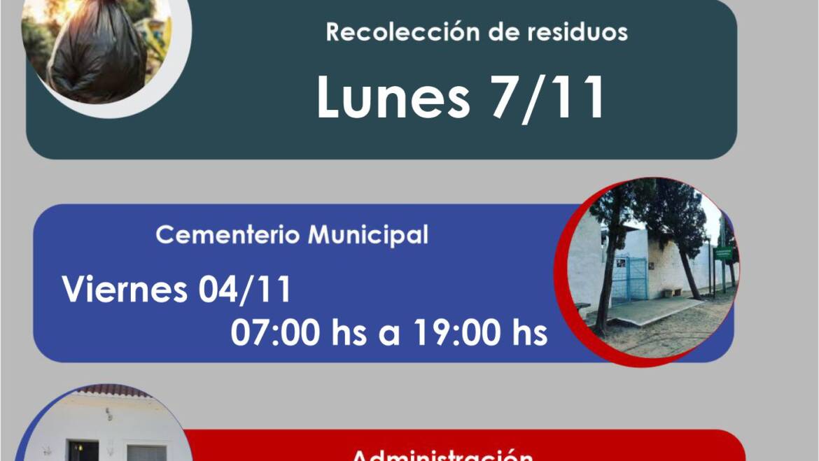 Servicios municipales del viernes 4 de noviembre