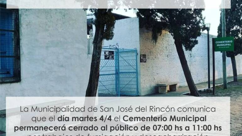 🗣La Municipalidad de San José del Rincón comunica: