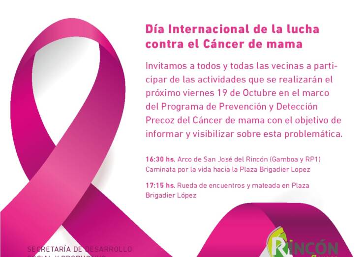 El municipio realiza actividades por la lucha contra el cáncer de mama