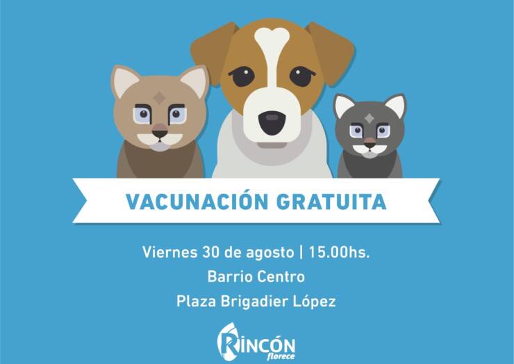 Vacunación de mascotas en Plaza Brigadier López