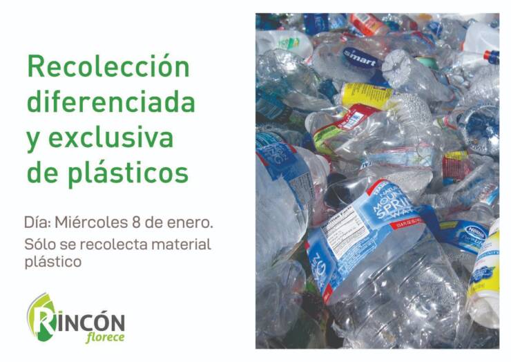 El miércoles se realiza recolección exclusiva de plásticos